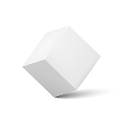 Cube isolated on white background. Vector illustration.