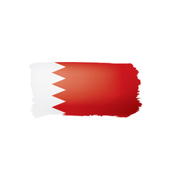 Bahrain flag, vector illustration on a white background
