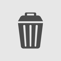 Delete icon vector, Trash can isolated on white background. Vector illustration.