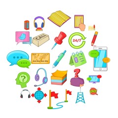 Appointment icons set. Cartoon set of 25 appointment vector icons for web isolated on white background