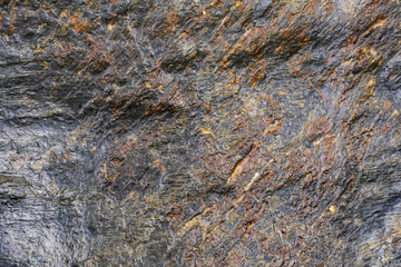 the texture of the wet broken stone