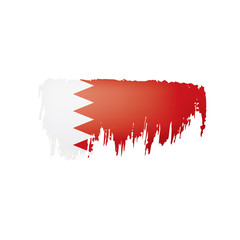 Bahrain flag, vector illustration on a white background