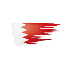 Bahrain flag, vector illustration on a white background