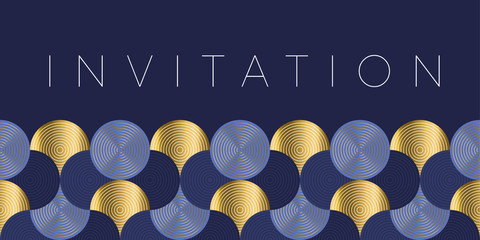 Geometric luxury water waves header pattern