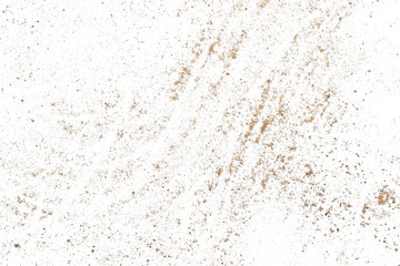 Fototapeta na wymiar Dirt dust isolated on white background and texture, top view