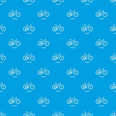 Hardtail bike pattern vector seamless blue repeat for any use
