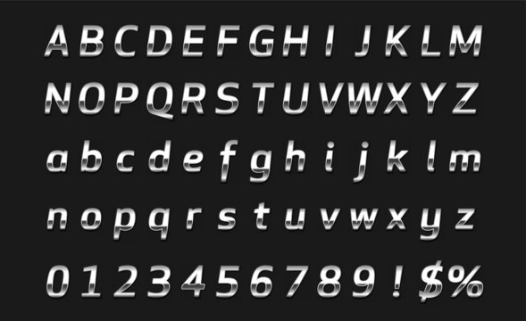 Metal Alphabet_Italic type