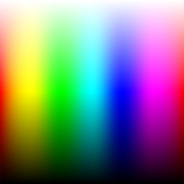 Color picker guide with transitions from black to white.