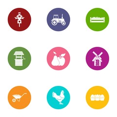 Margin icons set. Flat set of 9 margin vector icons for web isolated on white background