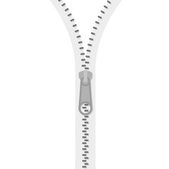 Icon zipper. Zippered lock and unlock. Closed and open zipper. Fastener. Border. Vector illustration