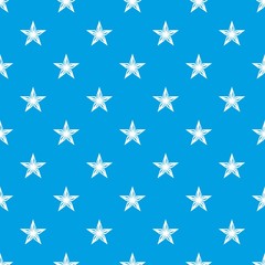 Star pattern vector seamless blue repeat for any use