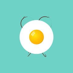 Alarm clock egg. Breakfast time