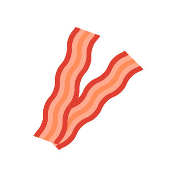Bacon icon. Flat style