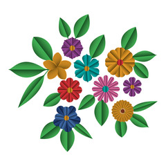 flowers and leafs garden decorative