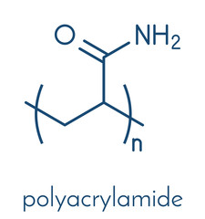 Polyacrylamide (PAM) polymer, chemical structure. Skeletal formula.