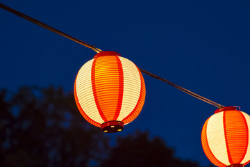 white paper bag lamps close up shot