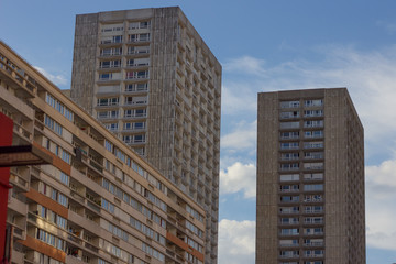 modern apartment building in the 13th district in Paris, France