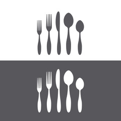 Cutlery icons set