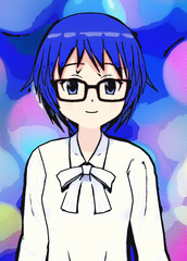 Digital Illustration of a Manga Girl