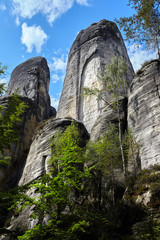 Spectacular Rock City in Adrspach, mountains, national park, Czech Republic