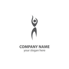 sport logo design element, people logo design vector