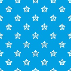 Geometric star pattern vector seamless blue repeat for any use