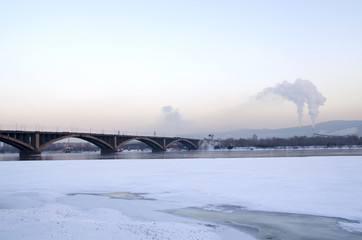 Bridge over the Yenisei River
