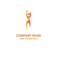 sport logo design element, people logo design vector