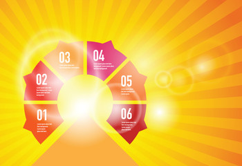 chart on a spiral background