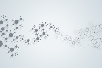 Abstract molecules medical background.