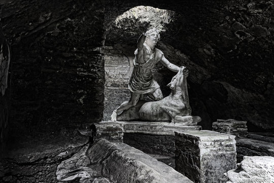 Mithras' statue killing the bull