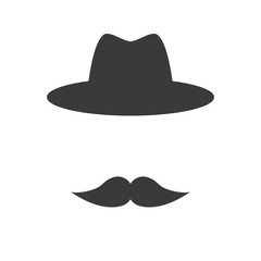 Mustache with hat