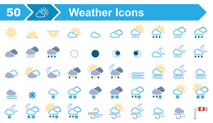 50 Weather Icons - Iconset