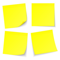 4 Yellow Sticknotes Neon