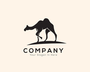 elegant Walking camel logo art