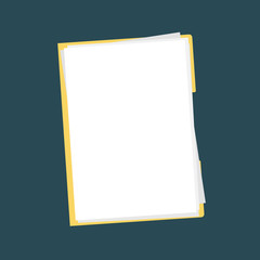 Document papers icon in folder
