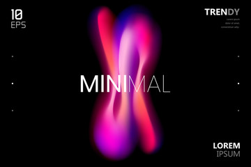 Trendy Fluid Gradient Shape Background. Abstract Watercolor Backdrop. Color Flow Design