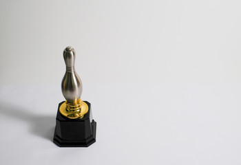 Silver trophy isolated in white background