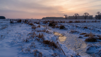 Zima na Podlasiu, Polska