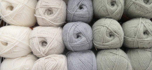 Fototapeta na wymiar Wool yarn balls