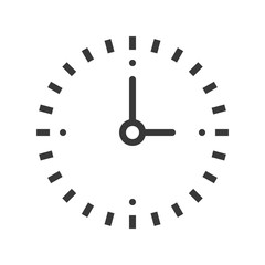 simple clock icon pixel perfect design, editable stroke