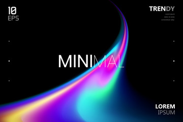 Trendy Fluid Gradient Shape Background. Abstract Watercolor Backdrop. Color Flow Design