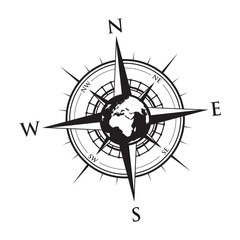 globe on a compass © jameschipper