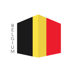 National belgium flag in 3d perspective.