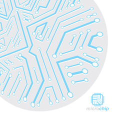 Vector abstract computer circuit board illustration, technology element with connections. Electronics theme web design. Modern technology communication.