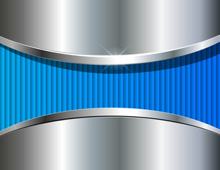 Abstract background silver blue, 3D vector design.