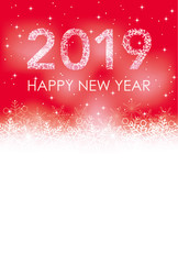 2019年　年賀状テンプレート