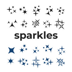 Glowing light effect star. Sparkle lights vector
