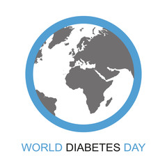 world diabetes day blue and black earth