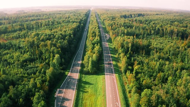 Highway A1 - Longest Highway Route in Lithuania, Aerial View